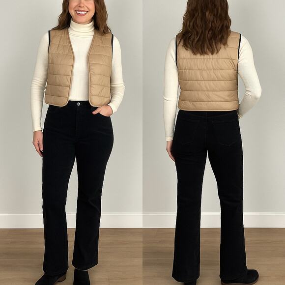 Sonoma Life + Style Womens 12 Short Original Fit Black Corduroy Boot Cut Pants. - Picture 6 of 7